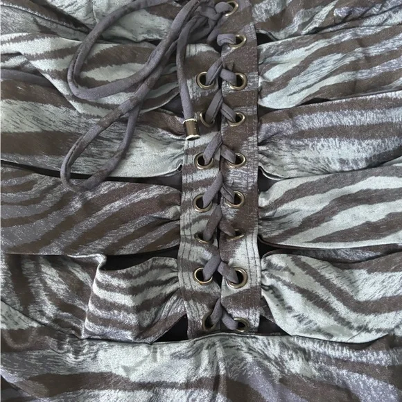 Zebra Print One Piece Swimsuit - Picture 2 of 8